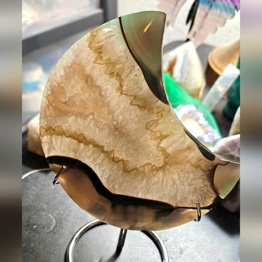 Druzy Agate Moon